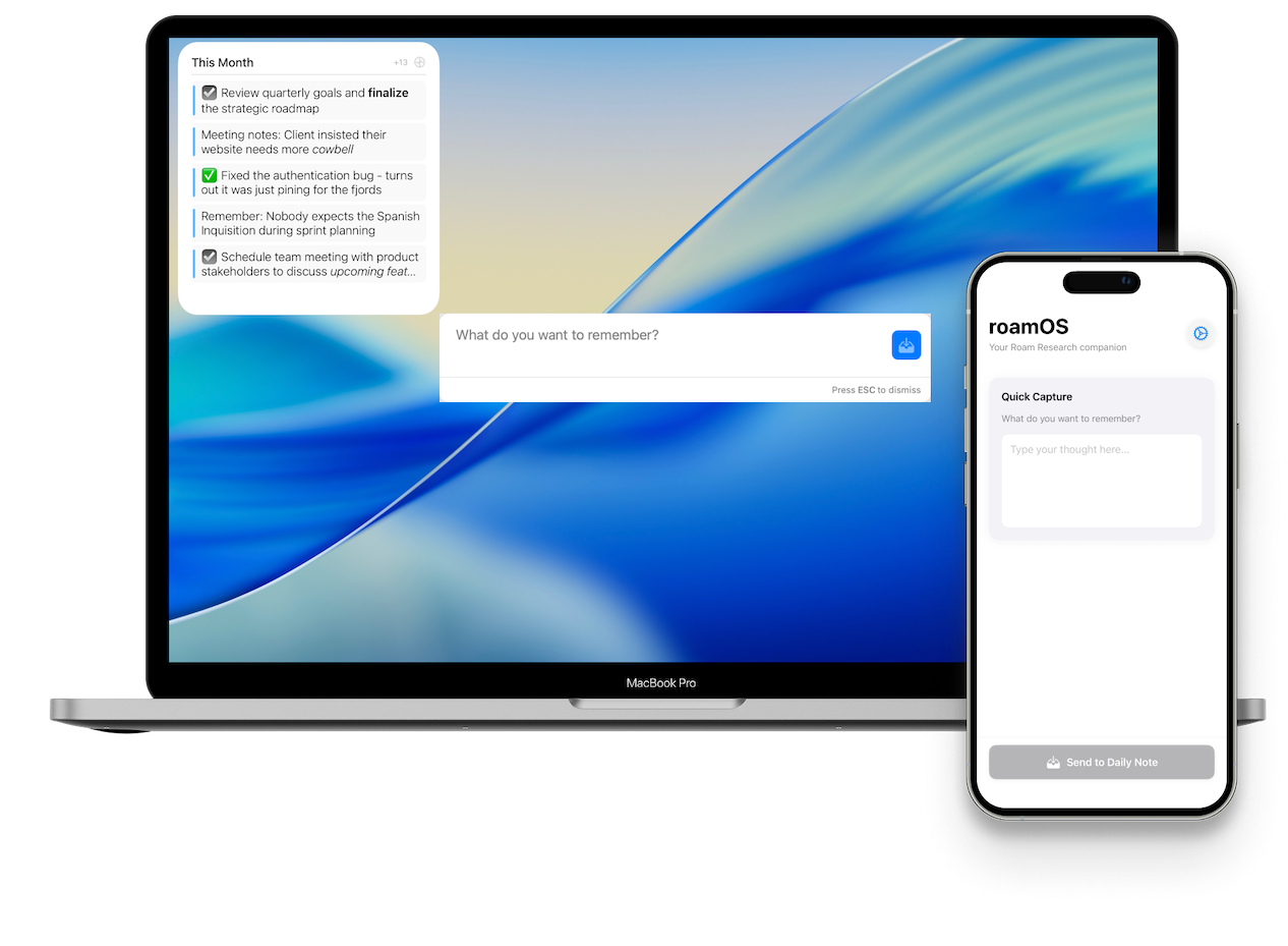 Quick Capture on iPhone and macOS menu bar